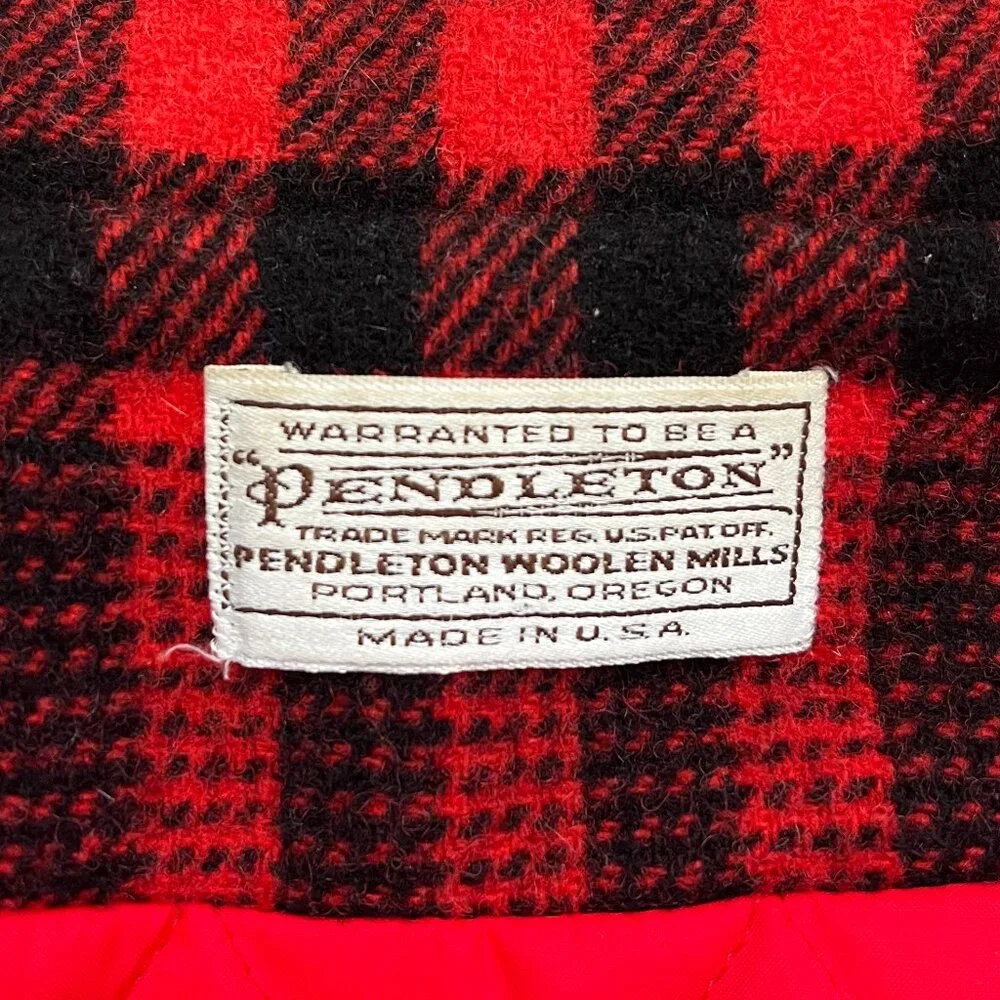 Vintage PENDLETON plaid jacket | red & black - Picture 6 of 7
